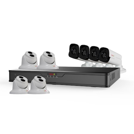 Revo America Ultra HD 16 Channel 3TB NVR Surveillance System with 8 x 4 Megapixel Cameras RU162T4GB4G-3T